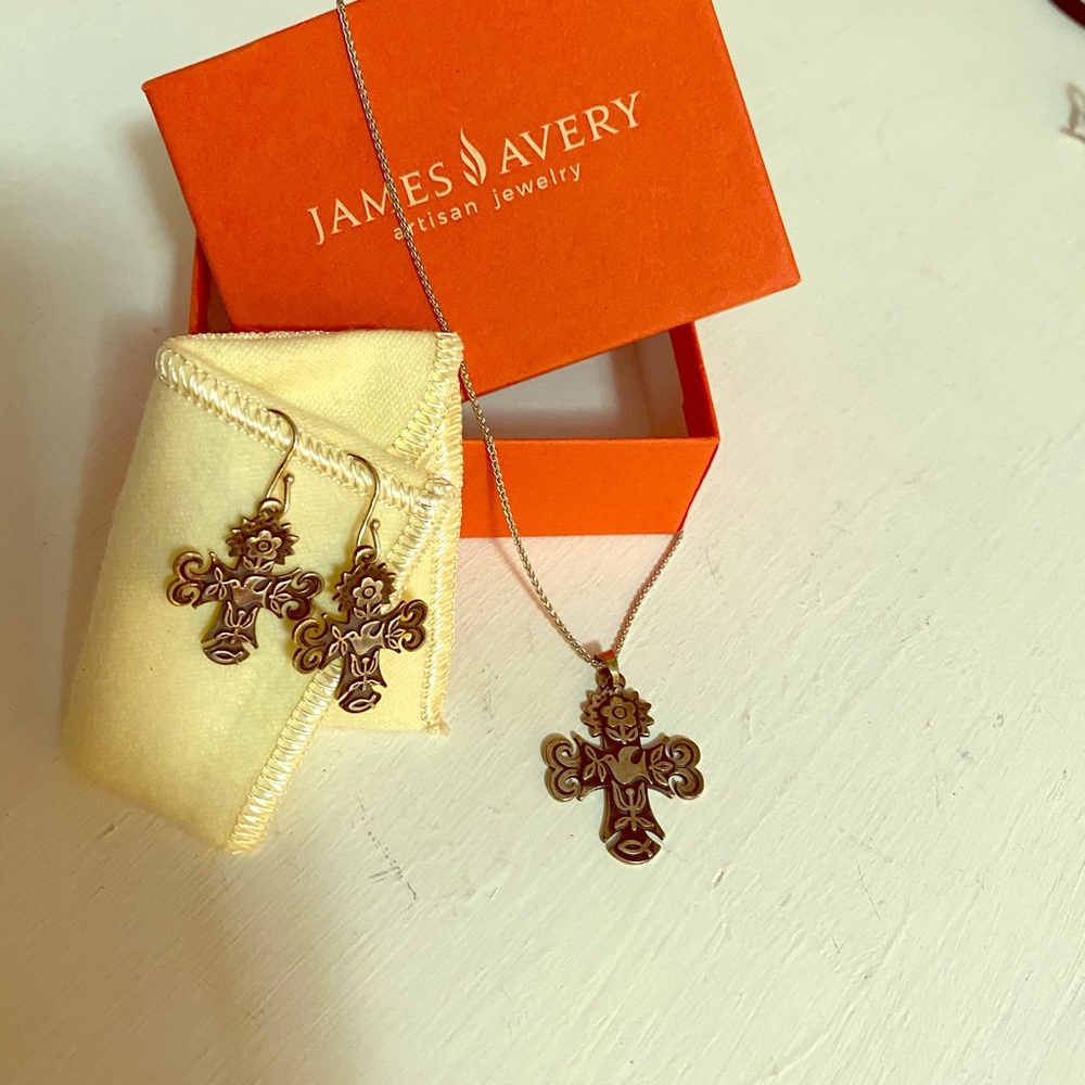 James Avery earrings and necklace